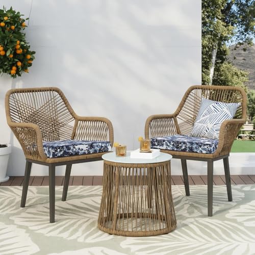 Favoyard Patio Chair Cushions 19 x 19 x 3 Inch Waterproof Outdoor Set of 2, Beige Q67095