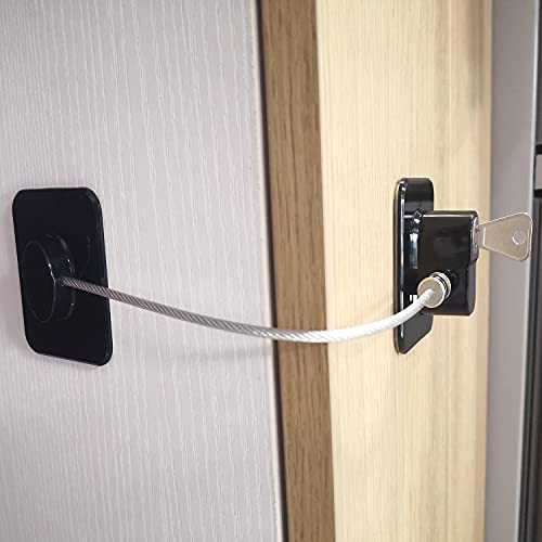 YEYA Refrigerator Lock, Baby Proof Cabinet Locks with Keys, 4 Pack I3658
