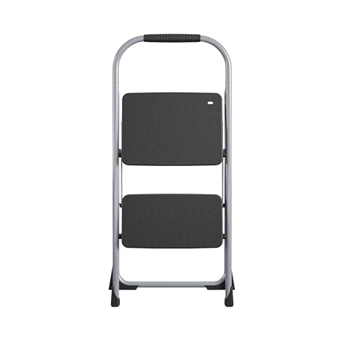 COSCO 2-Step Steel Step Stool, Gray Q61005