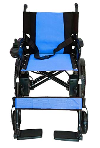 Foldable Lightweight Electric Power Wheelchair for Travel (Blue EW) V34473