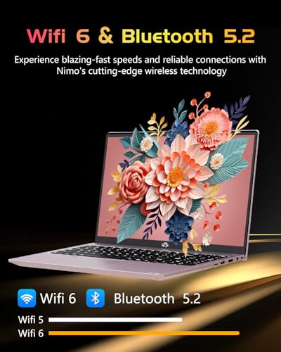 NIMO 15.6 IPS FHD Laptop, Intel Pentium N100, 8GB RAM 128GB SSD, Backlit Keyboard, Win 11 O49965