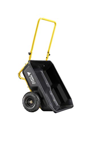 Gorilla Carts GCR-4 Poly Dump Cart, 2-Wheel Garden Wagon, 4 cu ft, 300 lb Capacity R599423
