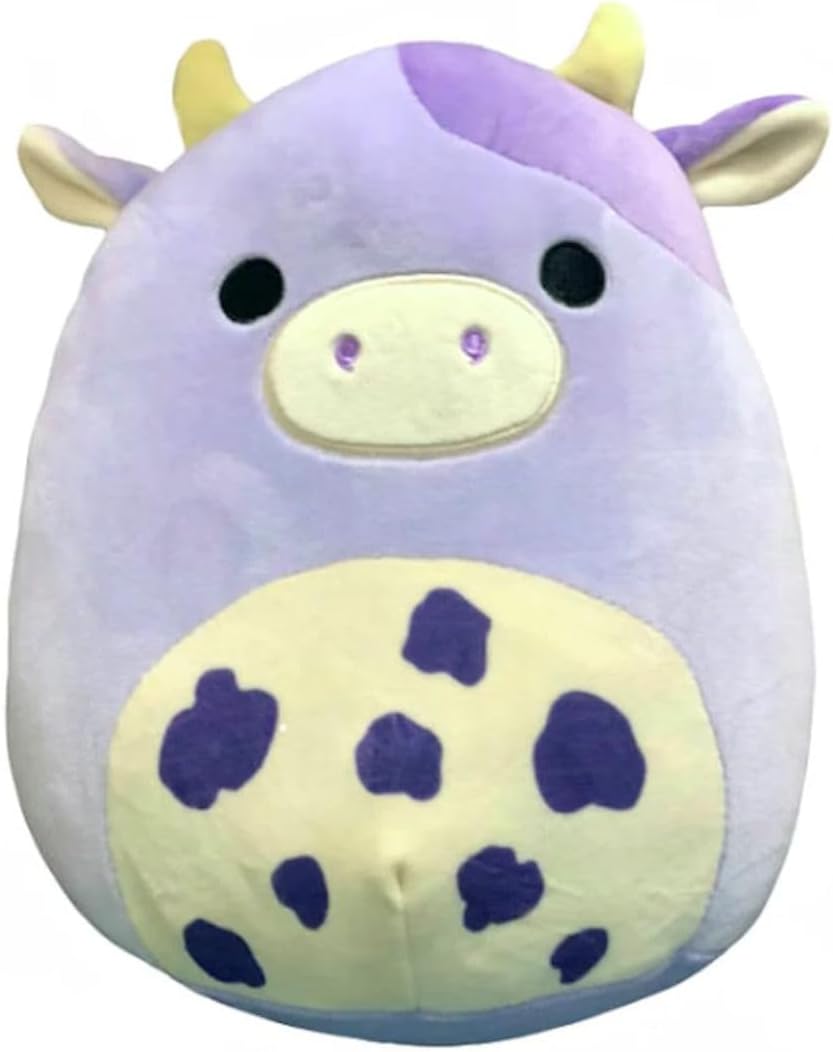 Squishmallows 8"" Bubba The Cow, Medium, Purple