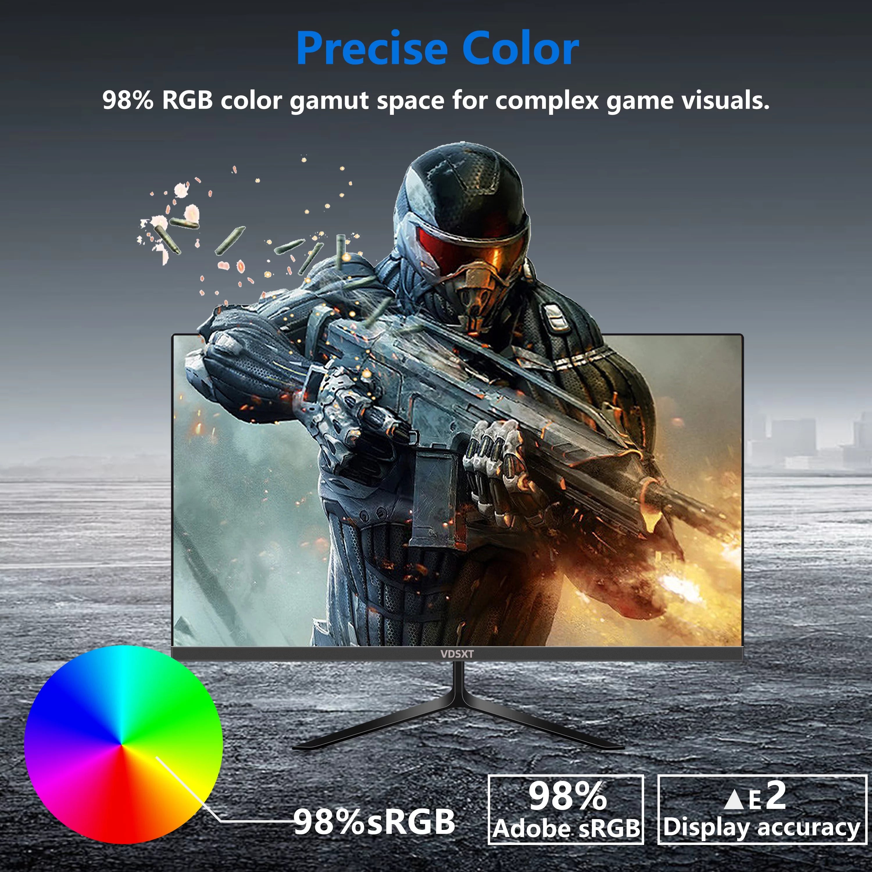 VDSXT 24inch FHD 75Hz IPS Frameless Computer Monitor with HDMI Cable J991