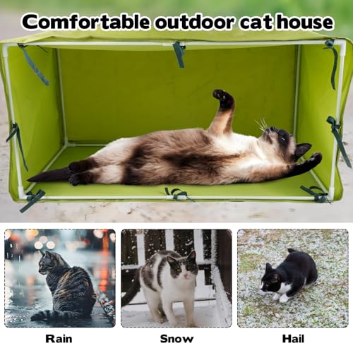 Large Size Outdoor Cat House with Feeding Station U423