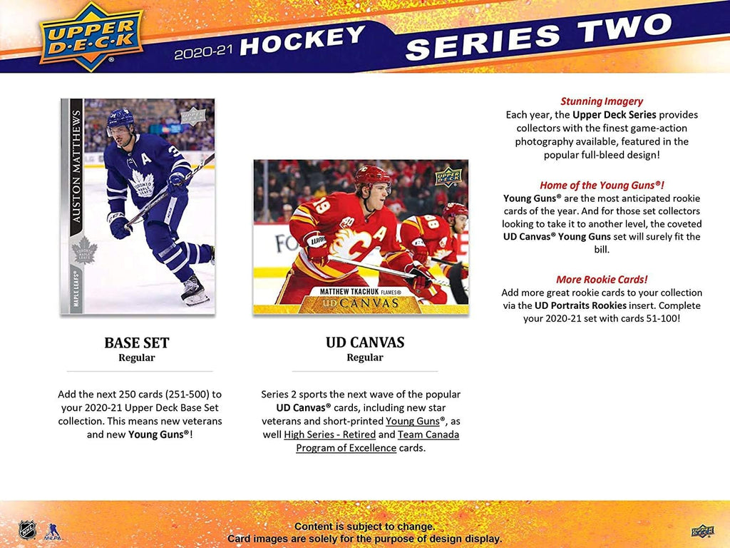 2020/21 Upper Deck Series 2 Hockey Blaster Box - 6 Packs Plus Bonus Pack I17027
