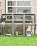 Catio Outdoor Cat Enclosure Weatherproof Wooden Grey Q380854