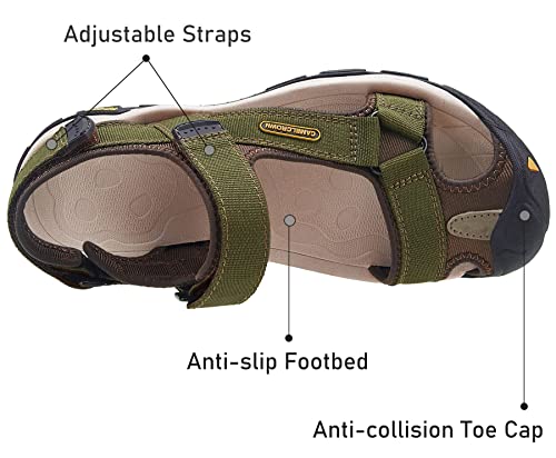 CAMEL CROWN Men's Waterproof Closed Toe Hiking Sandals K4443