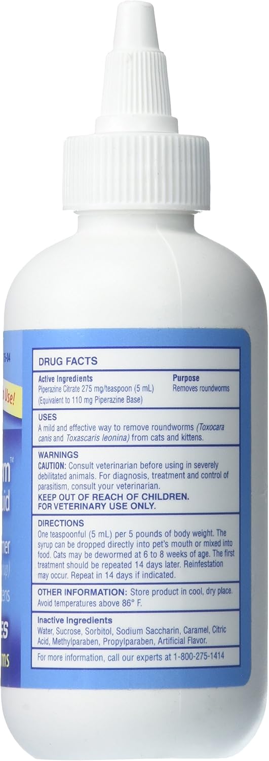 Hartz UltraGuard Rid Worm Liquid for Cats, 4 oz Z24828
