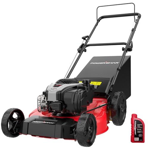 PowerSmart Gas Lawn Mower 21-Inch Steel Deck, 140cc Briggs and Stratton Engine G51848