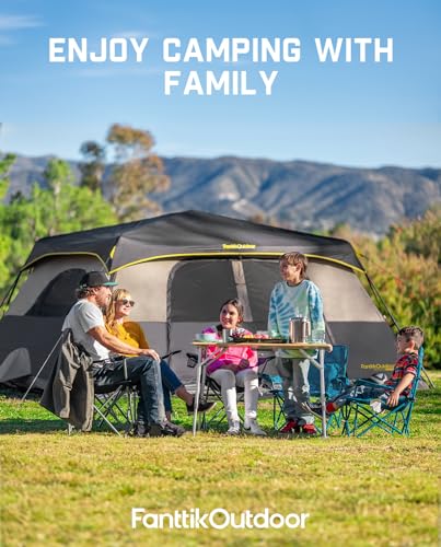 Fanttik Outdoor Camping Tent 4/6/8/10 Person Instant Cabin with Rainfly & Carry Bag G367