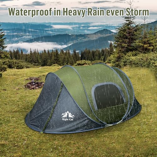 Night Cat Pop-up Camping Tent 2 Person Waterproof Instant Setup S8662