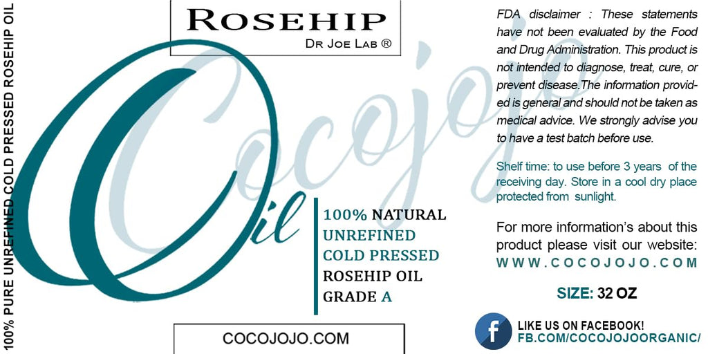 Dr Joe Lab Organic Rosehip Oil for Face, 32 Oz L6214