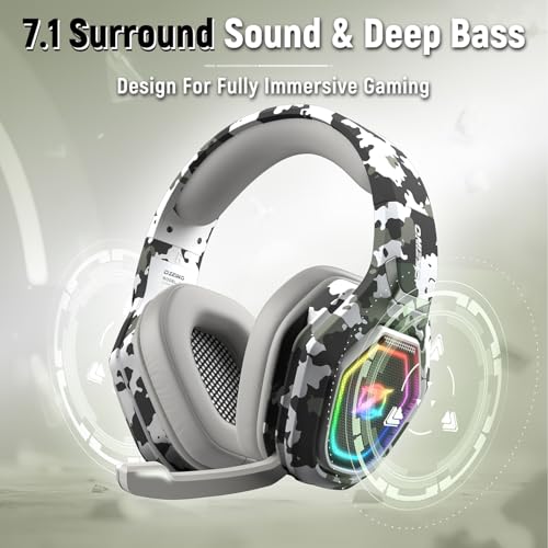 2.4GHz Wireless Gaming Headset for PC PS5 PS4 with Flip Microphone M29946