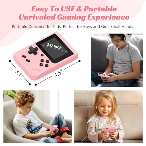 Retro Handheld Games Console with 400 Built-in Games, 3.0 Inch IPS Screen, Gray N346564