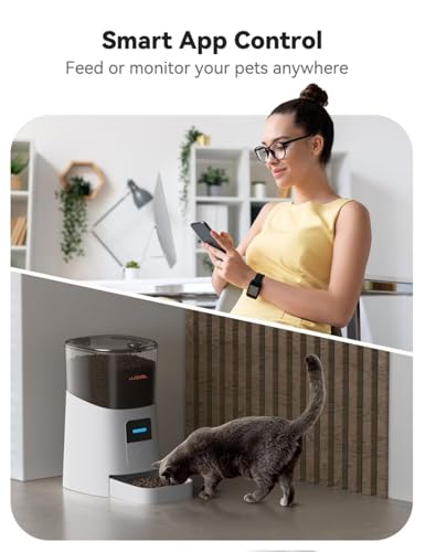 WOPET 6L Automatic Cat Feeder with WiFi APP Control and Low Food Sensor I3860