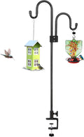 Deck Bird Feeder Hanger for Railing, 47 Inch Deck Hook for Bird Feeder,Heavy Duty Deck Hook for Hanging Plants, Wind Chimes, Black 1 Pack