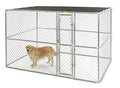 MidWest Homes For Pets Chain Link Portable Kennel with a Sunscreen, 6 by 4 by 4-Feet