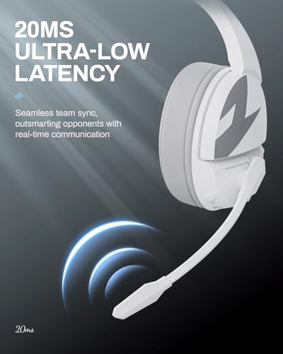 acer Wireless Gaming Headset for PS5, PC, Switch, Bluetooth 5.3, Noise Canceling Mic, Black X39806
