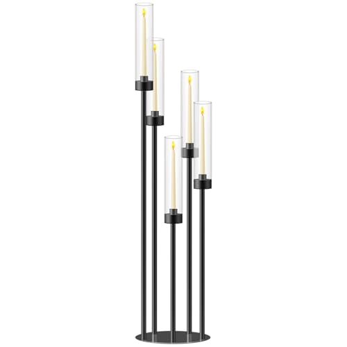 Black Candelabra Centerpieces for Wedding Table Decor 35in E5601