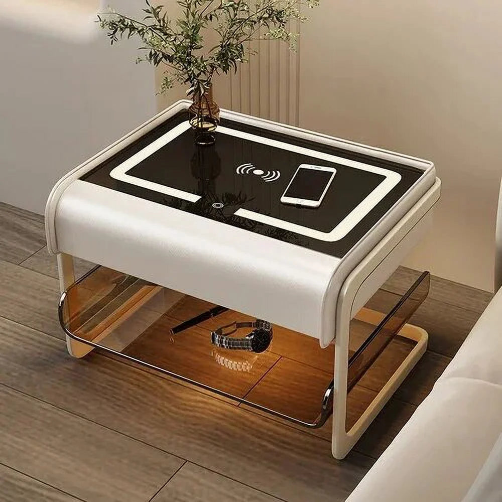Acrylic Wireless Charging Bedside Table WKNS Q181556