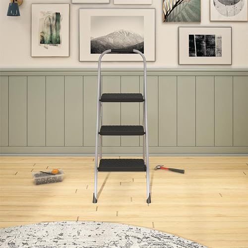 COSCO 2-Step Steel Step Stool, Gray Q61005