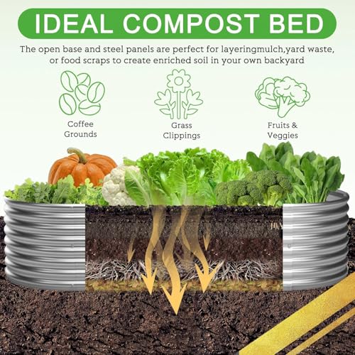 Galvanized Raised Garden Bed 6x2FT 4 Pack Metal Outdoor Planter Box H784414
