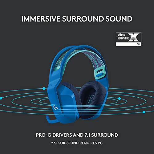 Logitech G733 Lightspeed Wireless Gaming Headset – Black, PC, PS5, PS4, Switch F9206