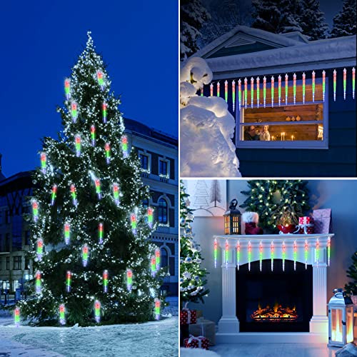 Brightown Christmas Meteor Shower Lights Outdoor 30ft 720 LED Waterproof Blue T277924