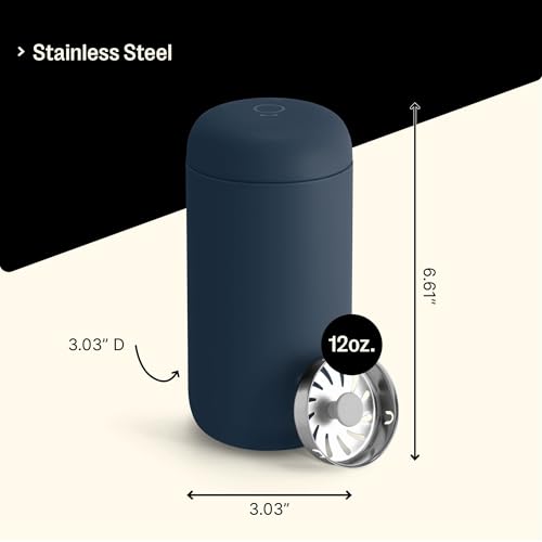 Fellow Carter Move Travel Mug 12 oz - Vacuum-Insulated Stainless Steel with Ceramic Interior R11722