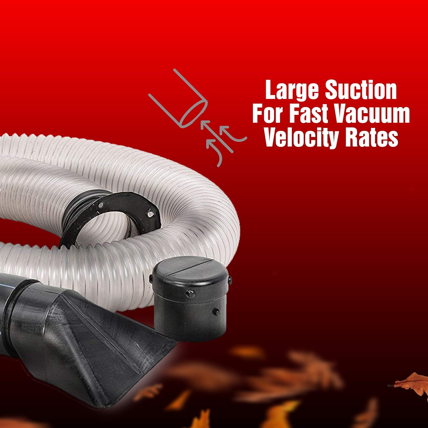 G Wood Chipper Shredder Mulcher Leaf Vacuum Kit 4 Inch x 10 Foot Heavy Duty Accessory U46469