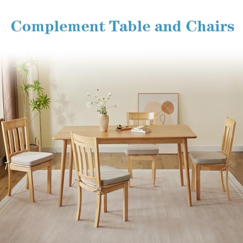 Chair Cushions for Dining Chairs Set of 4, Non Slip with Ties, Black H39445