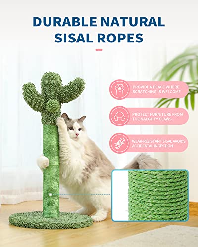 Made4Pets 34" Tall Cat Scratching Post with Sisal Rope and Dangling Ball G490
