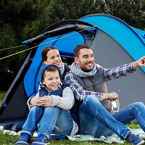 4 Person Pop Up Tent Waterproof Automatic Setup for Camping E652949