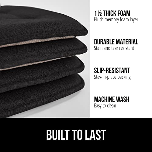 GORILLA GRIP Slip Resistant Chair Cushions, Memory Foam, Set of 2, Beige W525