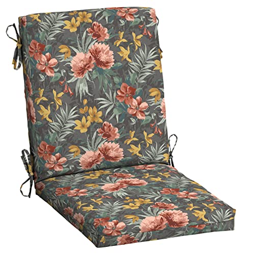 Arden Outdoor Dining Chair Cushion, 20 x 20, Rain-Proof, Peacock Blue Green Texture J4105