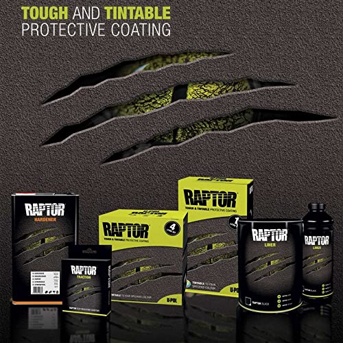 U-Pol Raptor Tintable Urethane Spray-On Truck Bed Liner Kit with Spray Gun, 8 Quart F745