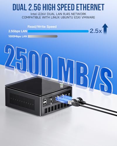 GMKtec M5 Plus Mini PC, AMD Ryzen 7 5825U, 16GB RAM, 512GB SSD, Dual 2.5G LAN M487