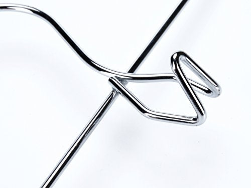 6 Pack Heavy Duty Metal Pants Hangers with Adjustable Clips, Chrome Z637372