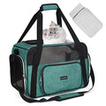 BAGLHER Pet Travel Carrier, Cat Carriers Dog Carrier for Small Medium Cats Dogs Puppies, Airline Approved Small Dog Carrier Soft Sided, Collapsible Puppy Carrier. Green