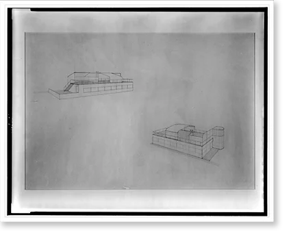 Historic Framed Print, Nucleus House Exterior, 17-7/8" x 21-7/8" N955