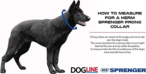 Herm Sprenger Stainless Steel Prong Dog Training Collar with Swivel, 3.2mm x 23in X79550