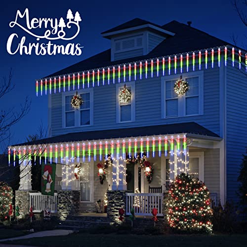 Brightown Christmas Meteor Shower Lights Outdoor 30ft 720 LED Waterproof Blue T277924