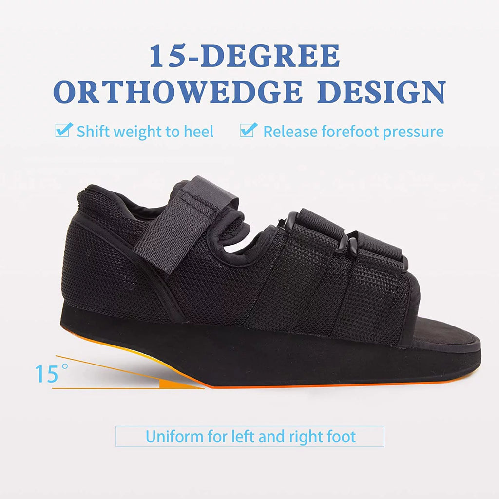 Post-op Healing Shoe with Heel Wedge for Foot Wounds (Large) O836
