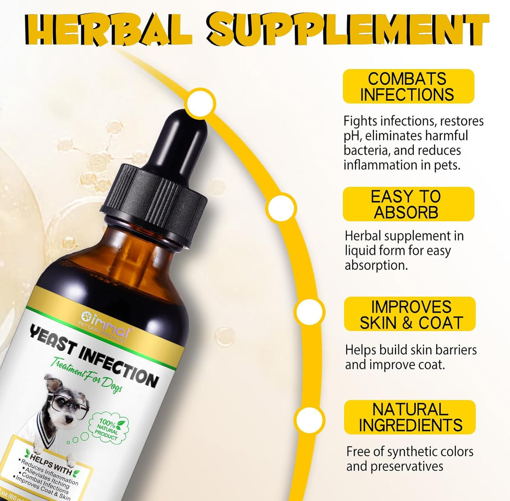Yeast Infection Treatment for Dogs, Natural Ear Infection & Skin Itch Relief R390