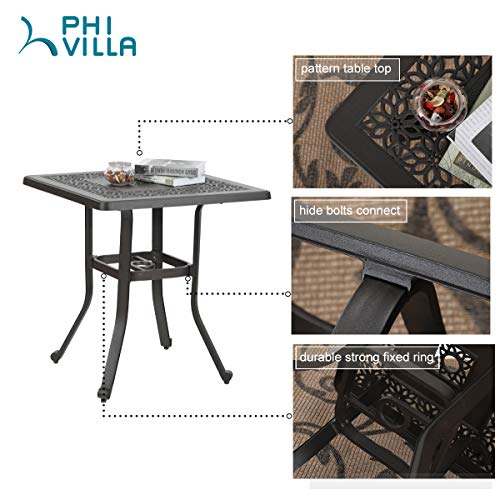 PHI VILLA Cast Aluminum Rectangular Patio Dining Table for 6, 64" x 37" N457649