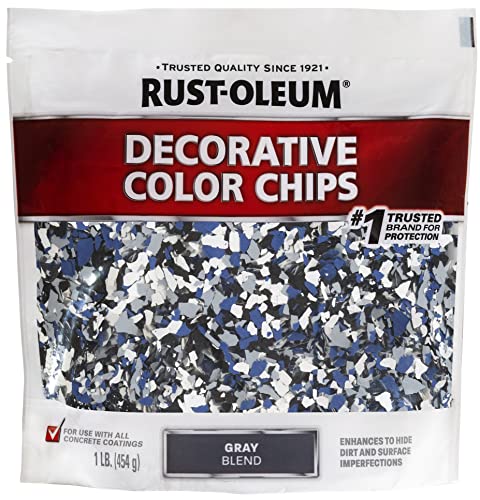 Rust-Oleum Rocksolid Polycuramine Garage Floor Coating 2.5 Car Kit Gray with Decorative Chips & Anti Skid Additive D761092
