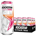 Rockstar Pure Zero Energy Drink,4 Flavor Pure Zero Variety Pack, 0 Sugar, with Caffeine and Taurine, 16oz Cans (12 Pack) (Packaging May Vary)