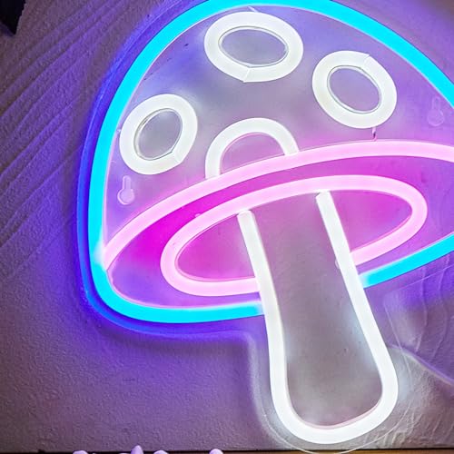 LED Neon Mushroom Sign USB Powered Night Light for Kids Room Decor F370