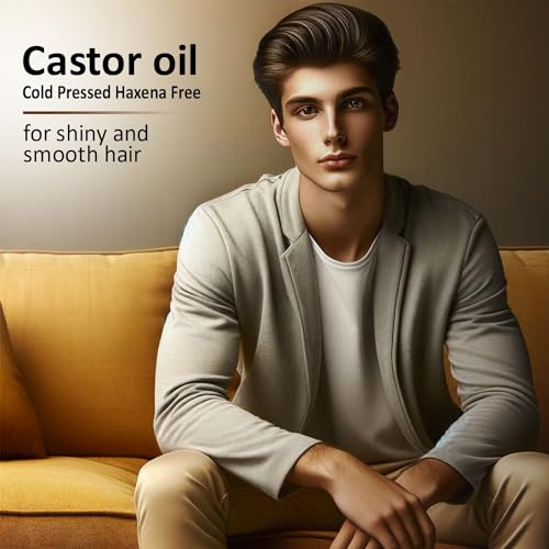 Pure Castor Oil Cold Pressed Hexane Free - Glass Bottle, 16 fl oz I96091